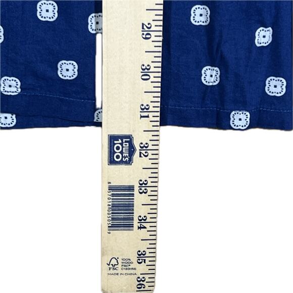 Levi’s Men’s Relaxed XXL Blue White Geometric Dot Short Sleeve Button Down Shirt - Picture 10 of 10